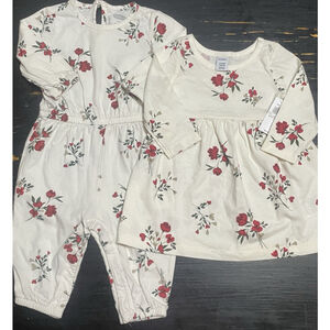 3-6 Months Twin Girl Outfits, Dress And Romper